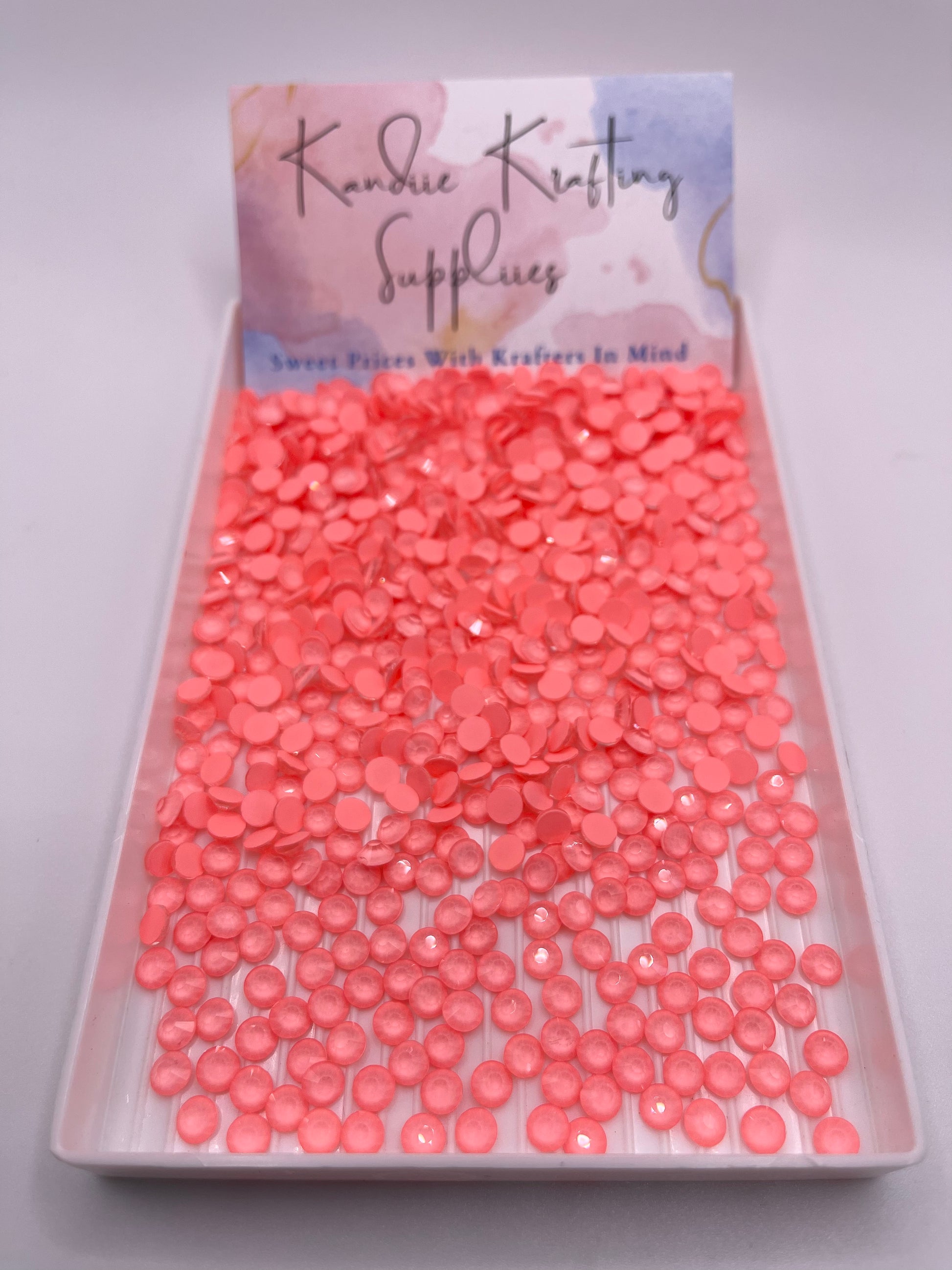 Coral Neon Glass Rhinestones – Kandiie Krafting Suppliies