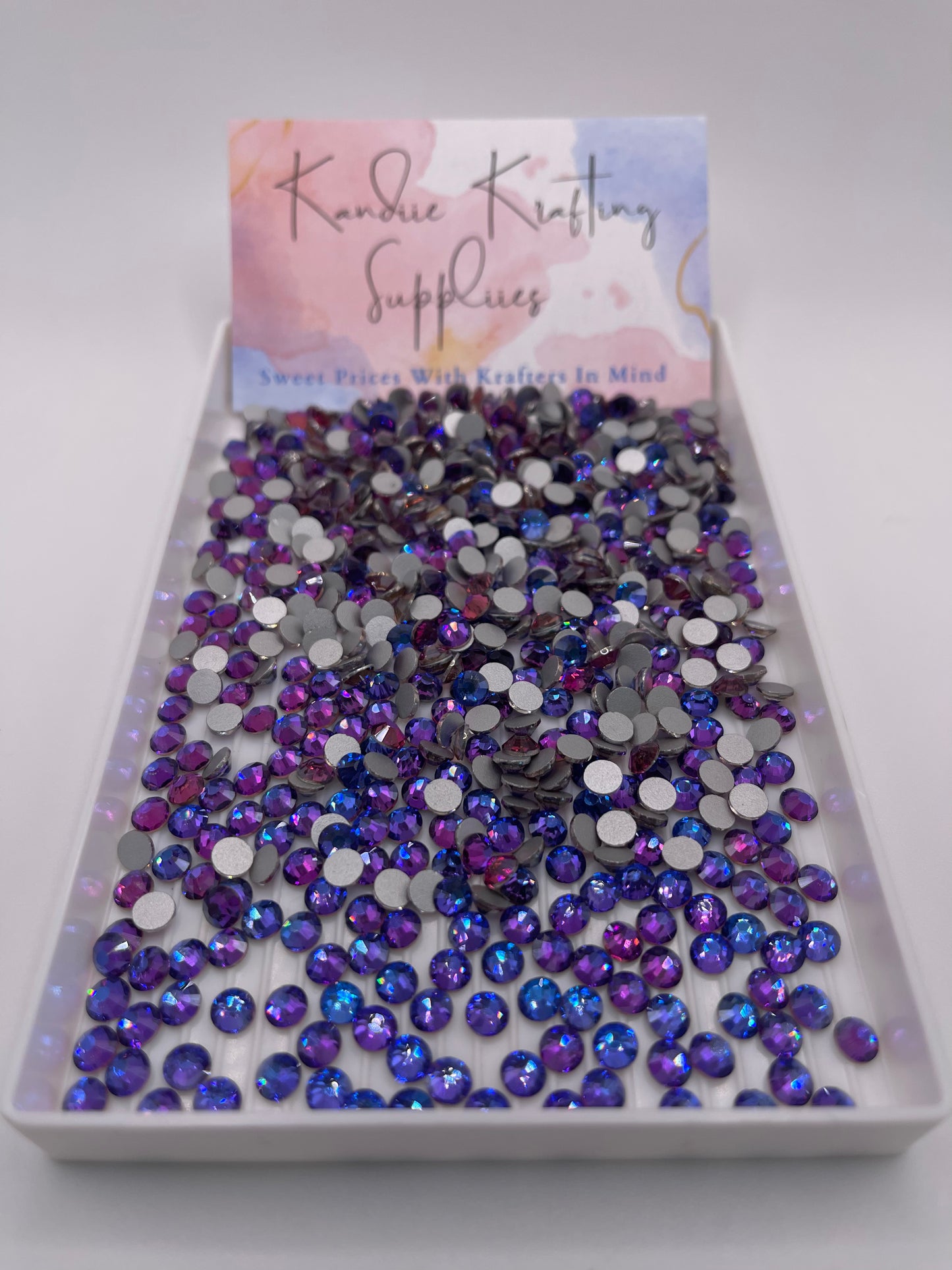 Purple Velvet Glass Rhinestones