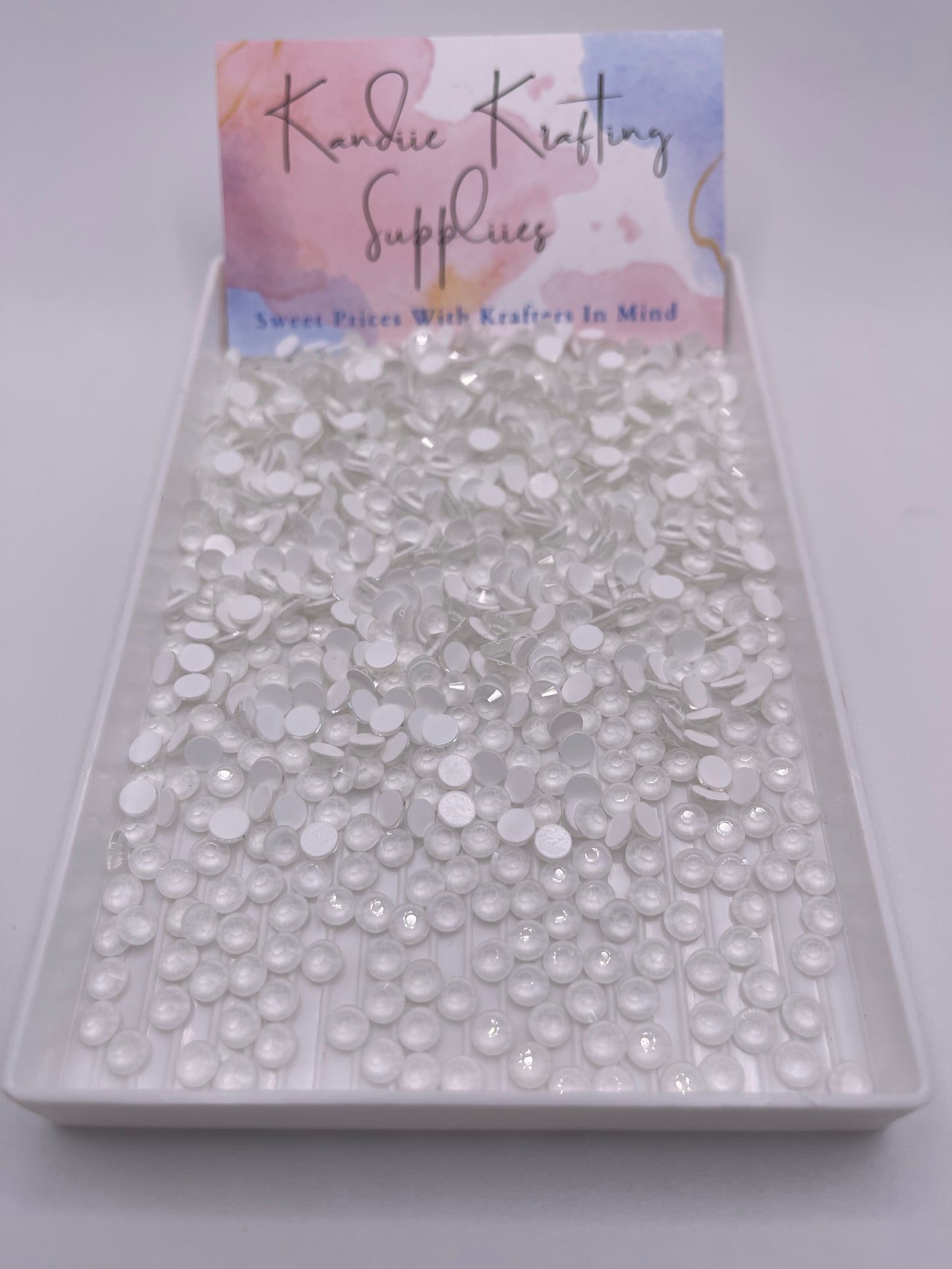 White Neon Glass Rhinestones