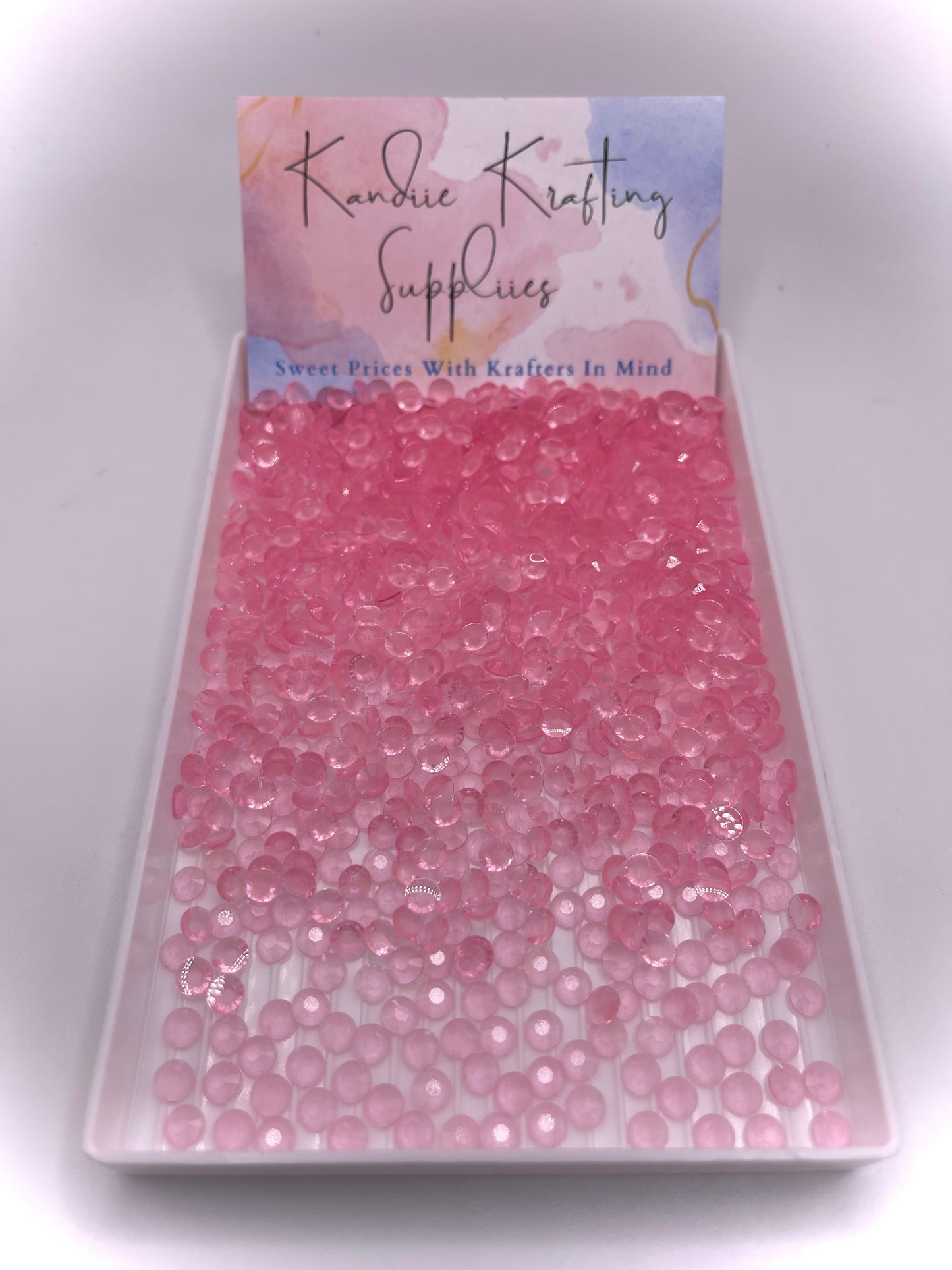 Clear Light Pink Luminous Resin Rhinestones *GLOW IN THE DARK*