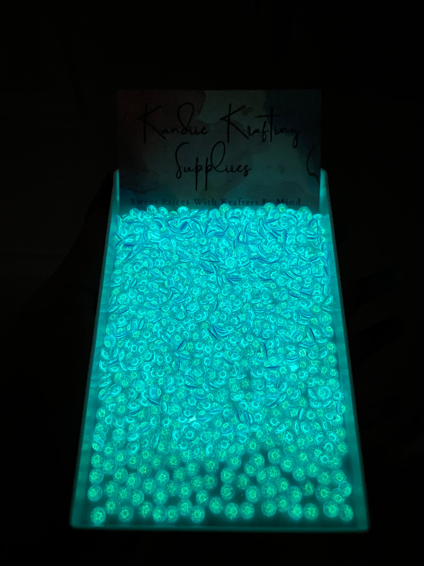 Clear Sapphire Luminous Resin Rhinestones *GLOW IN THE DARK*