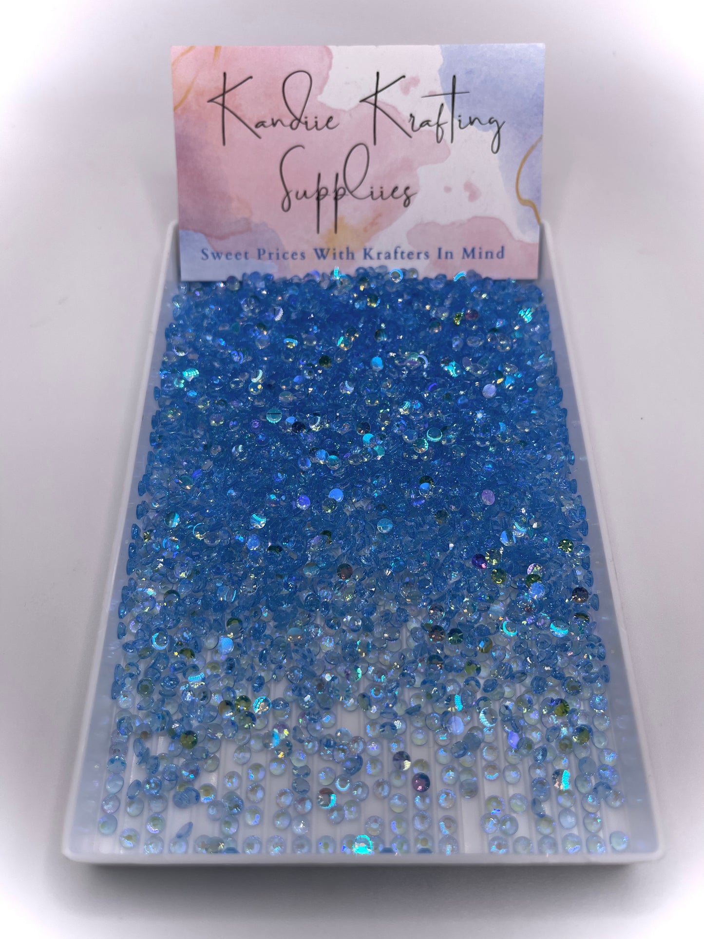 Light Sapphire Aurora Resin Rhinestones