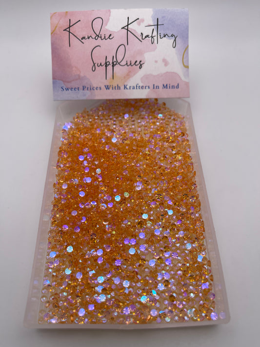 Light Peach Aurora Resin Rhinestones