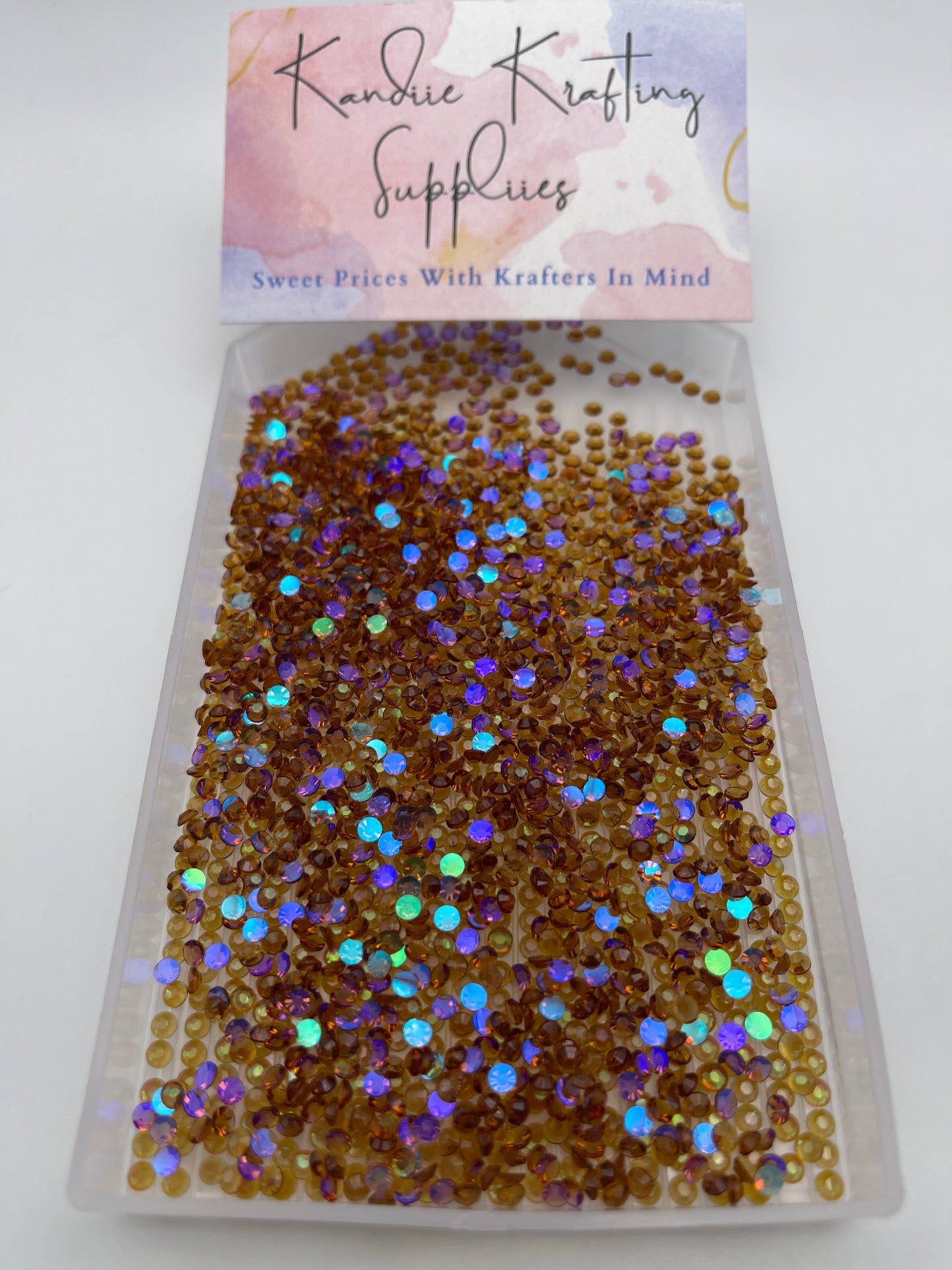 Coffee Aurora Resin Rhinestones