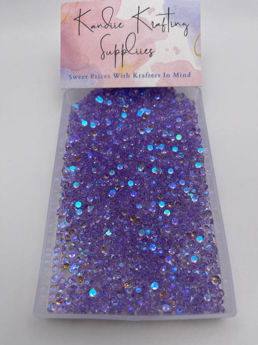 Light Amethyst Aurora Resin Rhinestones