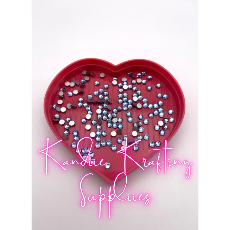 Heart Shaped Rhinestone Trays - SET OF 6