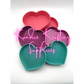 Heart Shaped Rhinestone Trays - SET OF 6