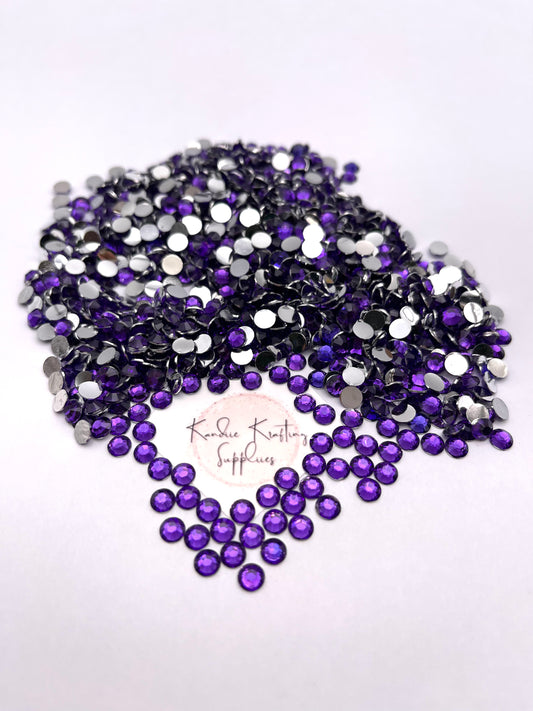 Dark Amethyst Resin Rhinestones