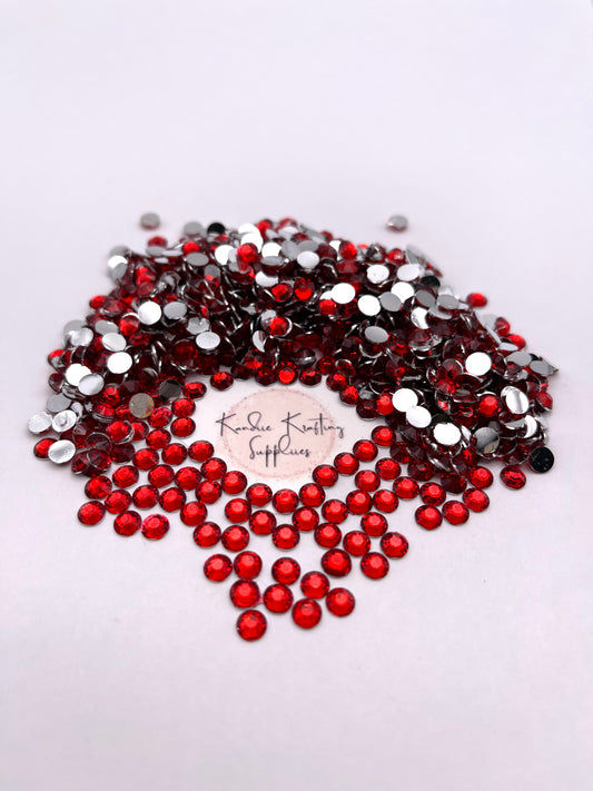 Light Siam Resin Rhinestones