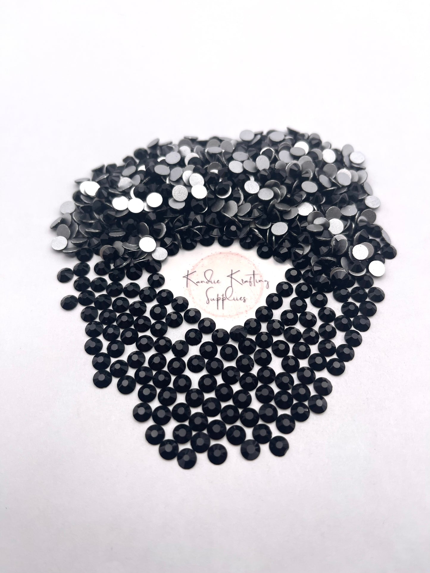 Jet Black Glass Rhinestones