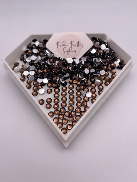 Dark Coffee Resin Rhinestones