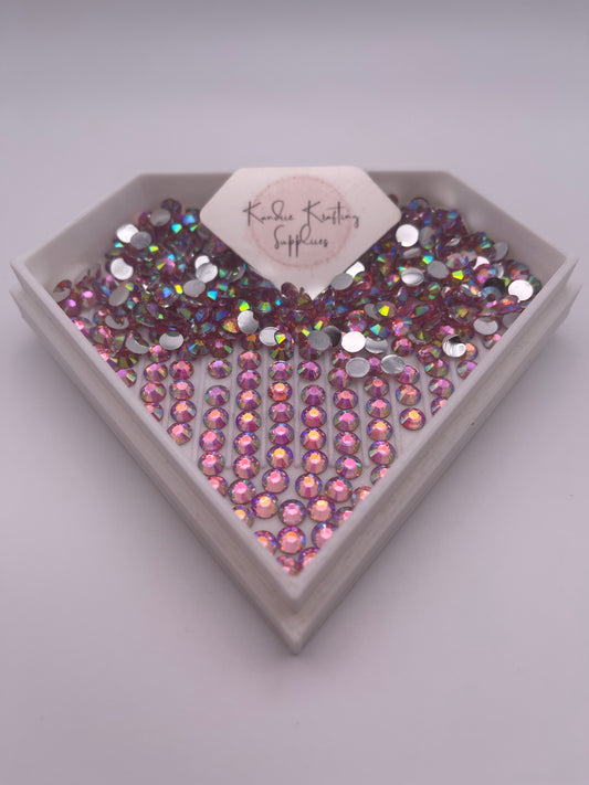 Dark Pink AB Resin Rhinestones