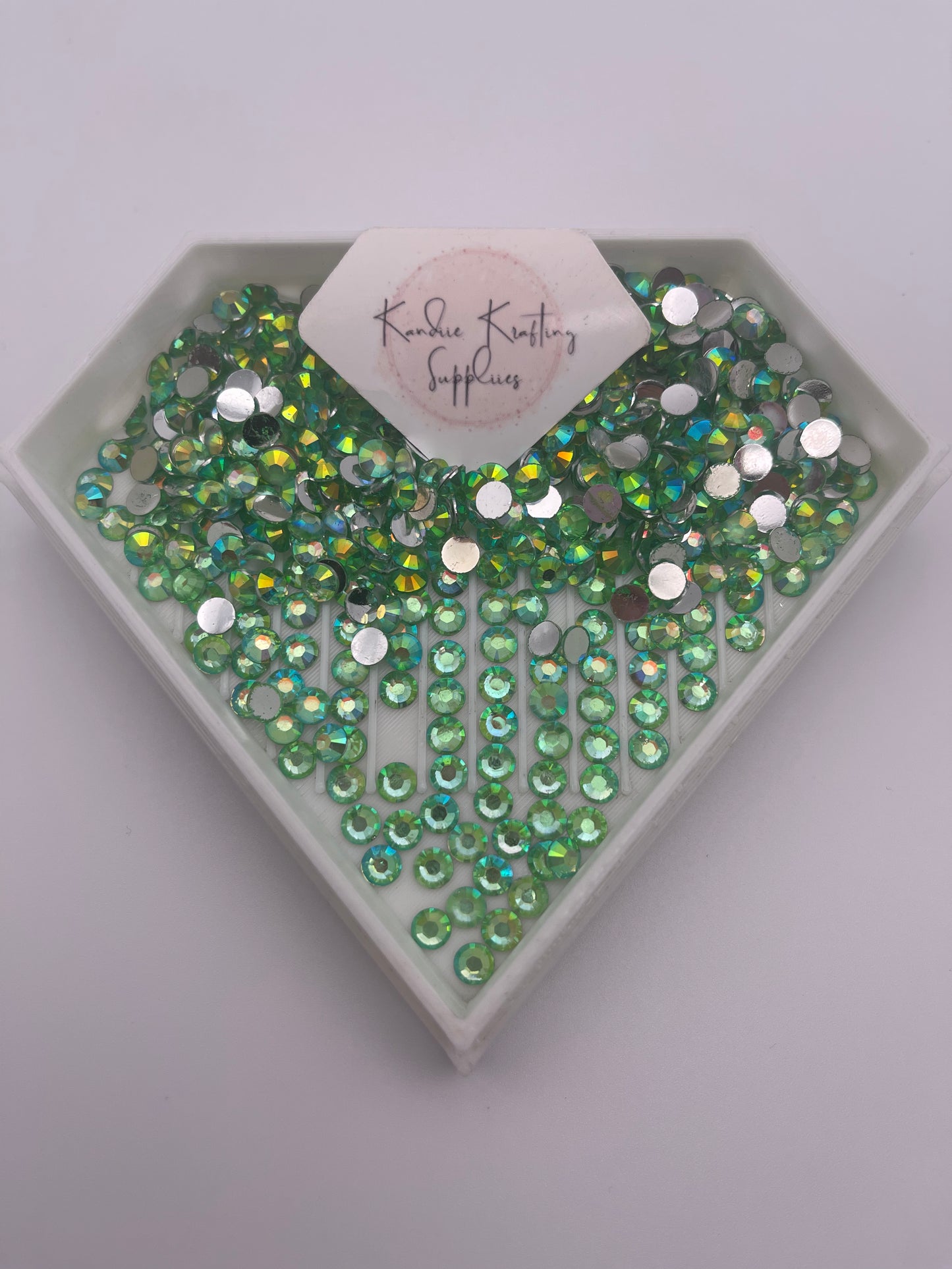 Light Peridot AB Resin Rhinestones