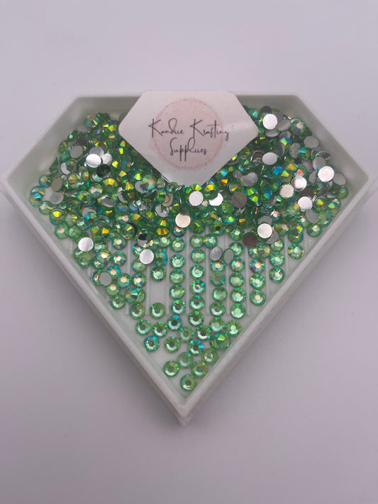 Light Peridot AB Resin Rhinestones