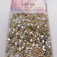 Golden Champagne Glass Rhinestones