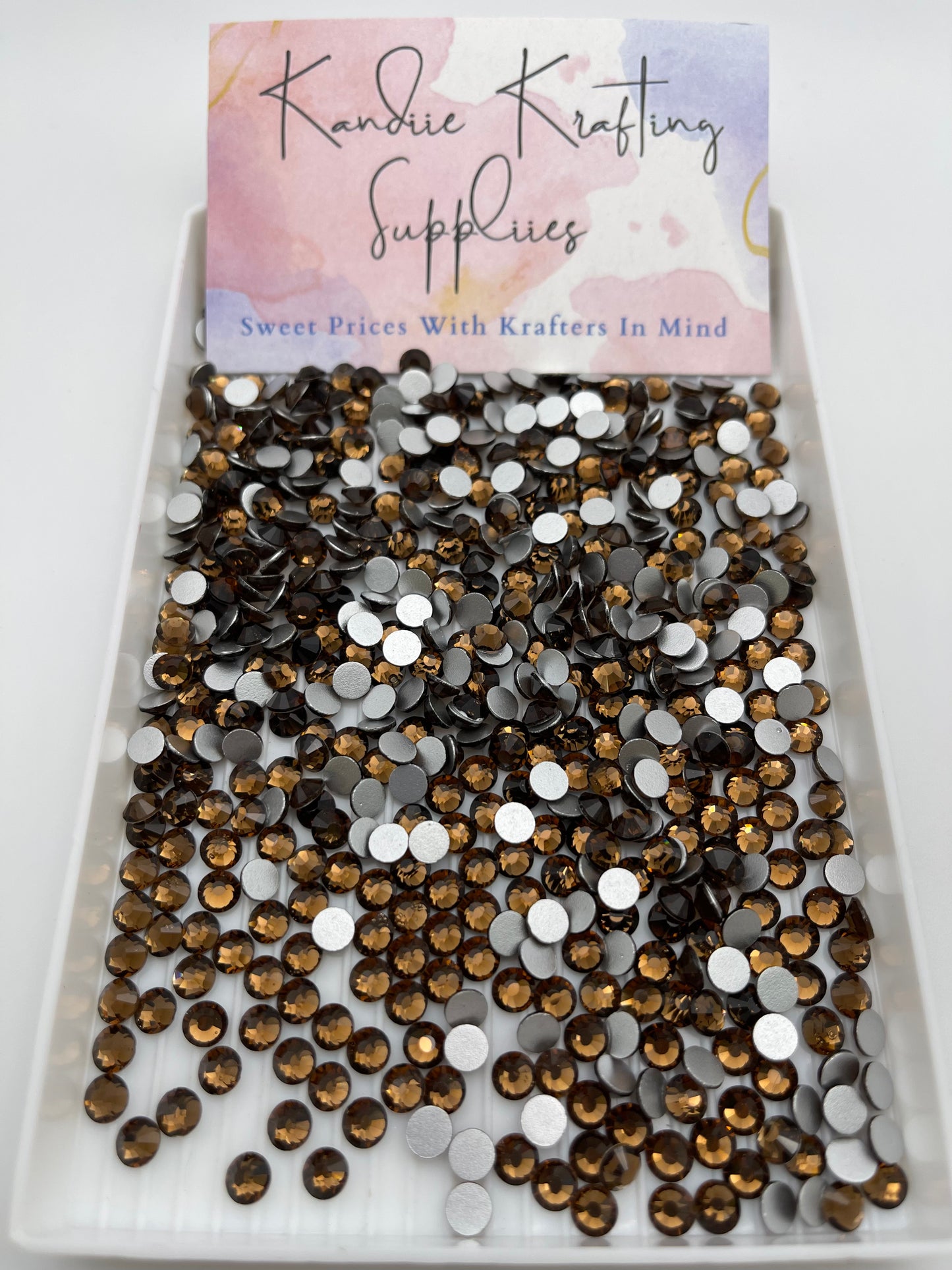 Smoked Topaz Glass Rhinestones