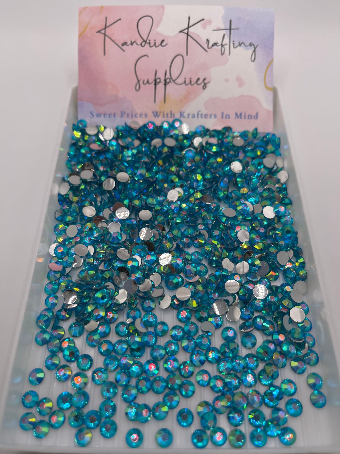 Capri Blue AB Resin Rhinestones