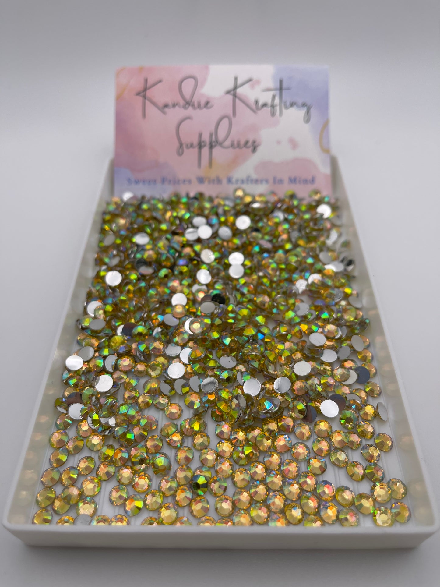 Light Topaz AB Resin Rhinestones