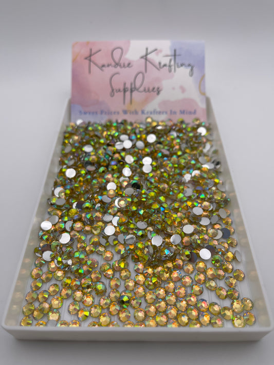 Light Topaz AB Resin Rhinestones