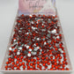 Dark Orange Resin Rhinestones