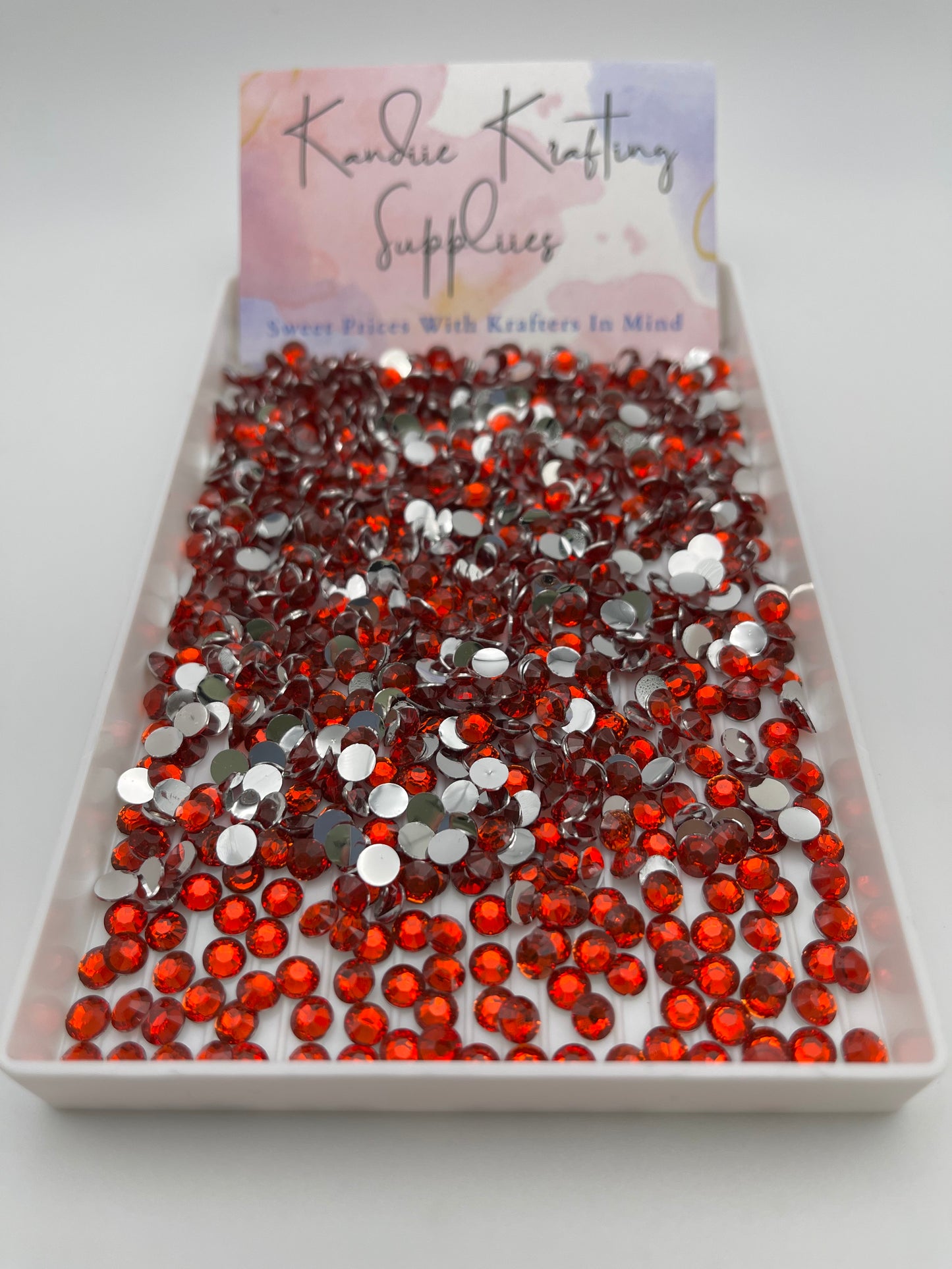 Dark Orange Resin Rhinestones